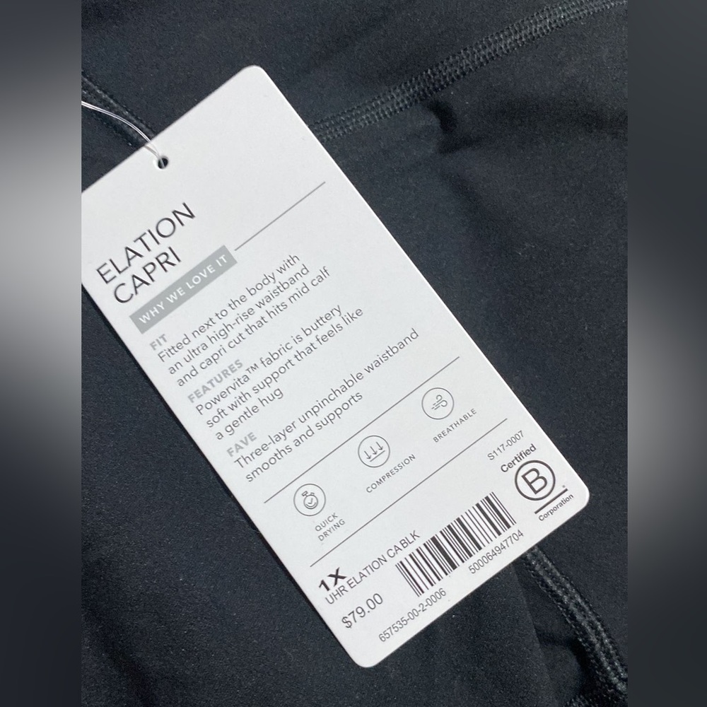 Athleta Ultra High Rise Elation Capri // black - Picture 10 of 10